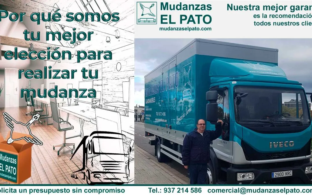 ¿Cuánto espacio ocupan mis muebles en un camión de mudanzas?